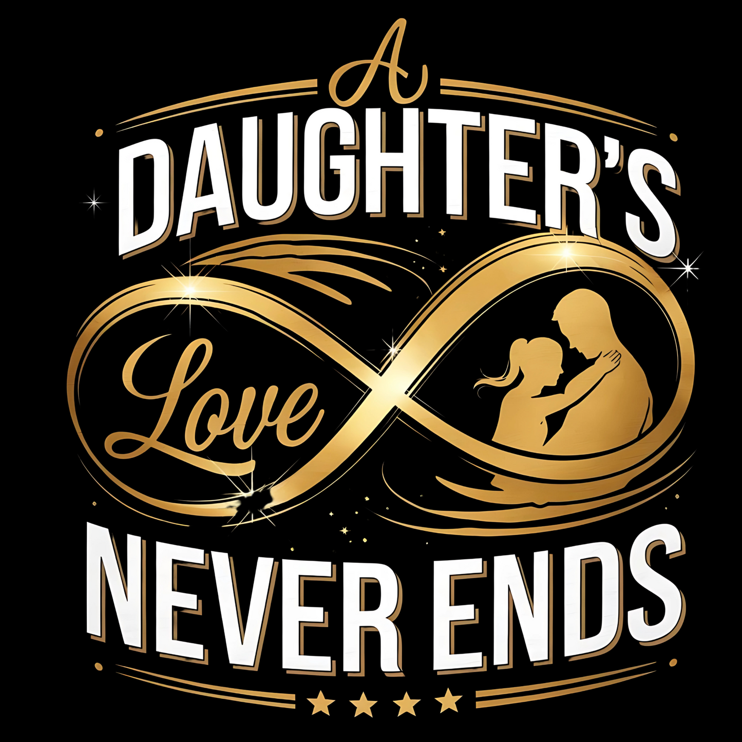 💖 A Daughter’s Love Never Ends – Cute & Meaningful T-Shirt for Girls 👧✨