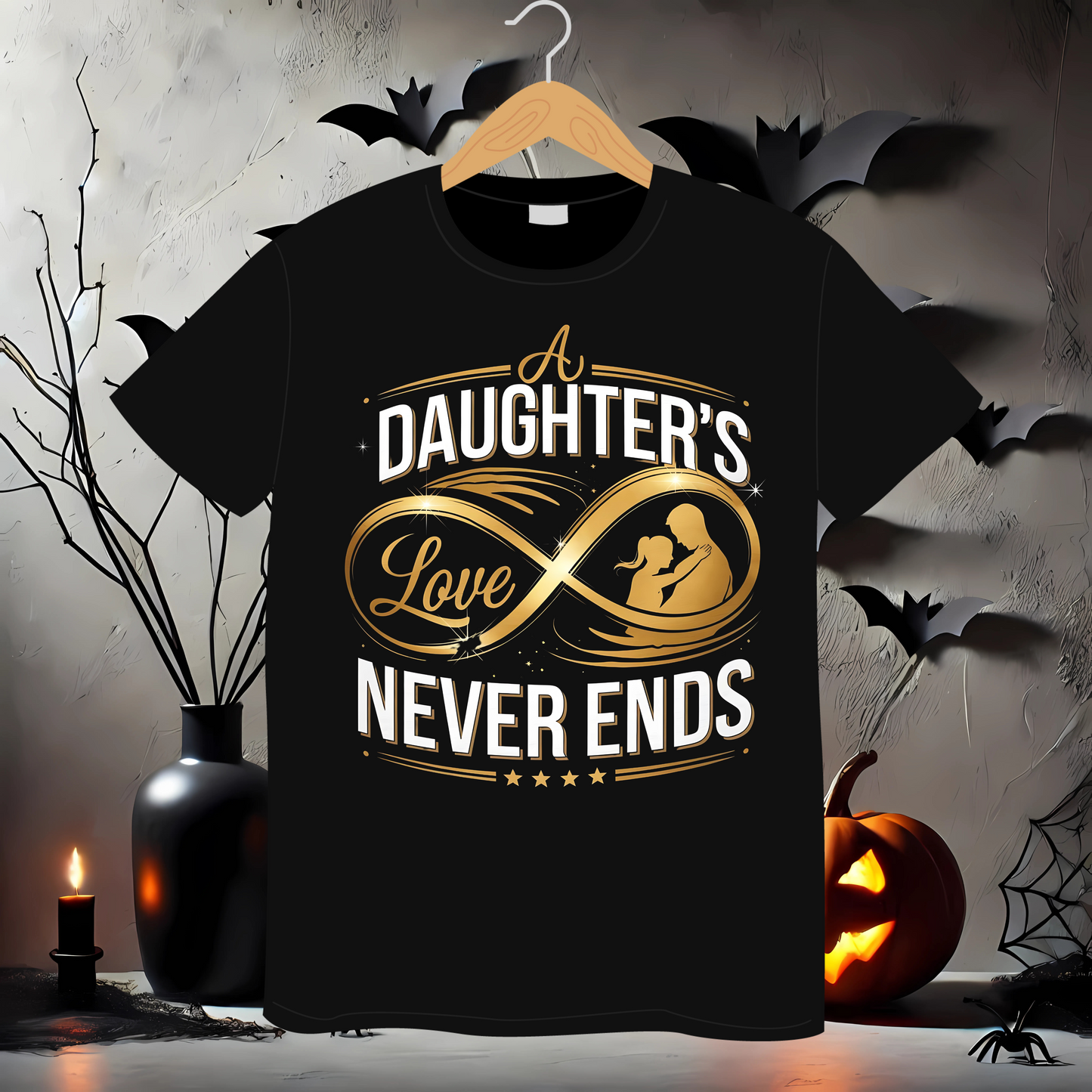 💖 A Daughter’s Love Never Ends – Cute & Meaningful T-Shirt for Girls 👧✨